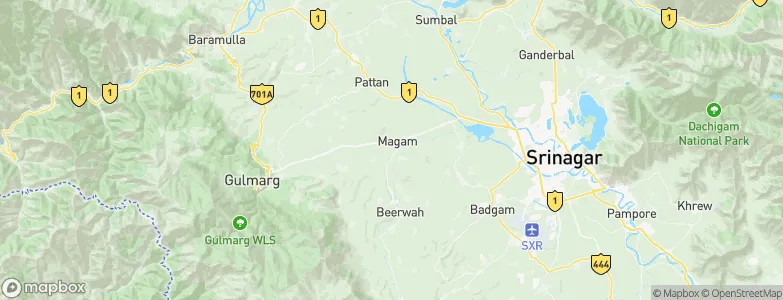 Māgām, India Map
