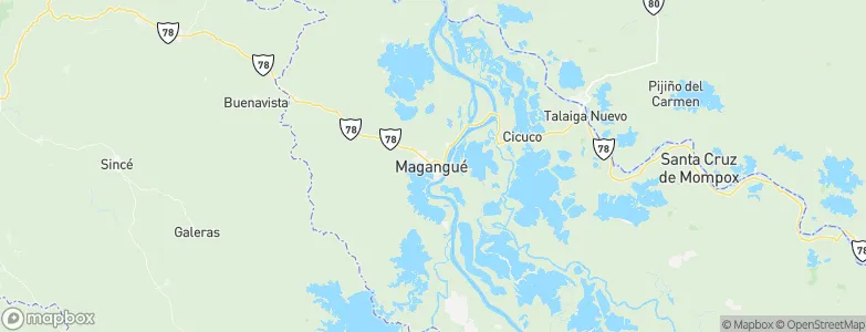 Magangué, Colombia Map
