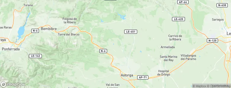 Magaz de Cepeda, Spain Map