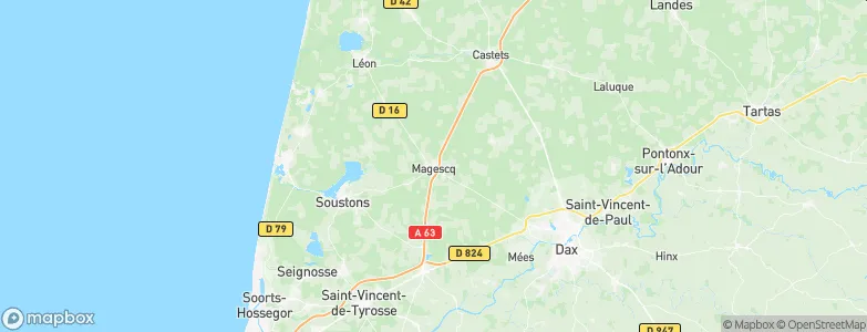 Magescq, France Map