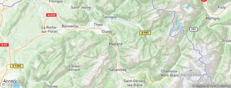 Magland, France Map
