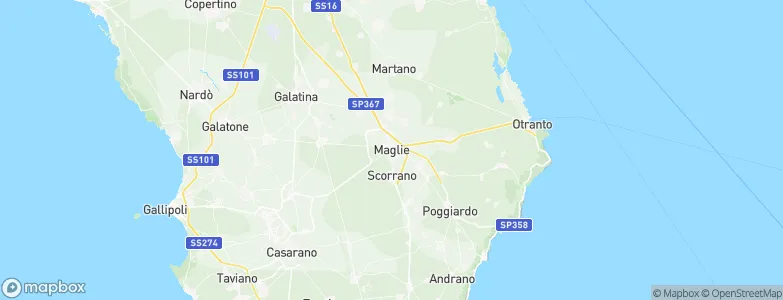 Maglie, Italy Map