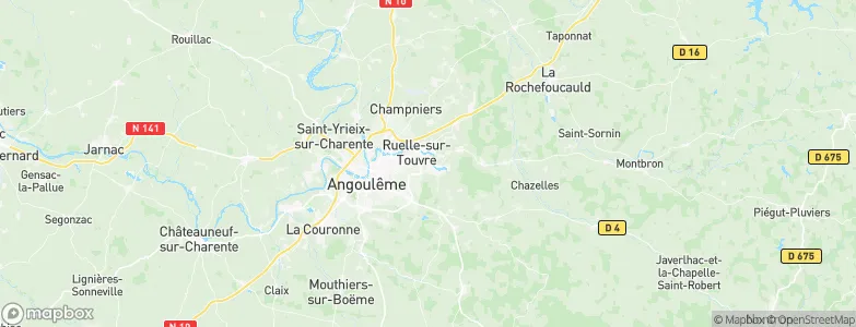 Magnac-sur-Touvre, France Map