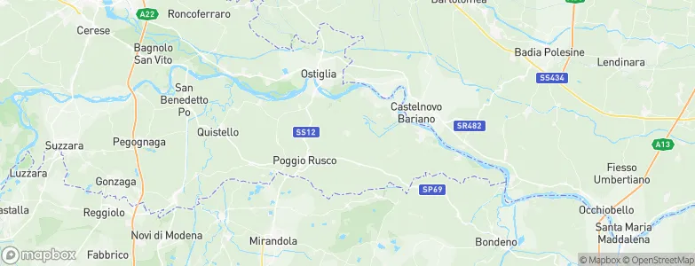 Magnacavallo, Italy Map