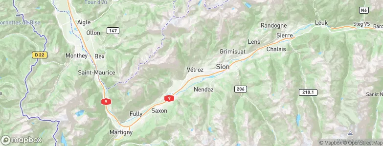 Magnot, Switzerland Map
