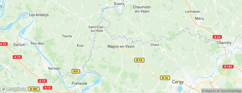 Magny-en-Vexin, France Map