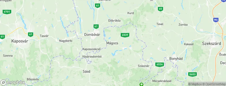 Mágocs, Hungary Map