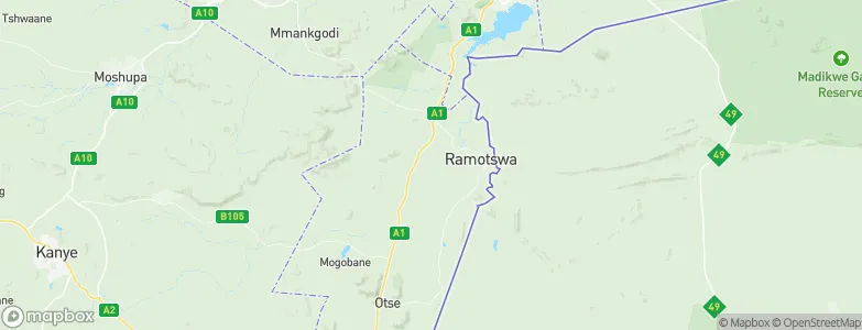 Magotane, Botswana Map