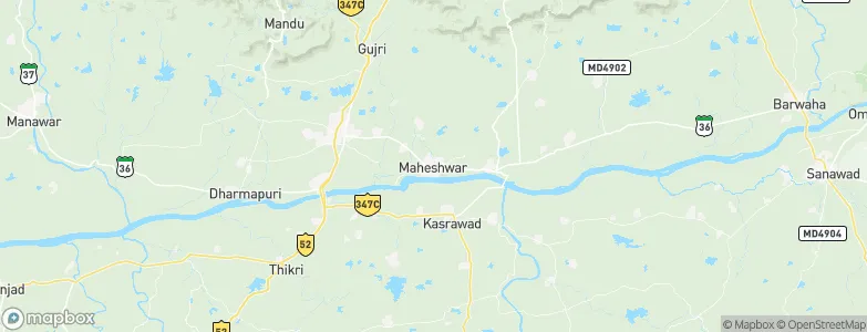Maheshwar, India Map