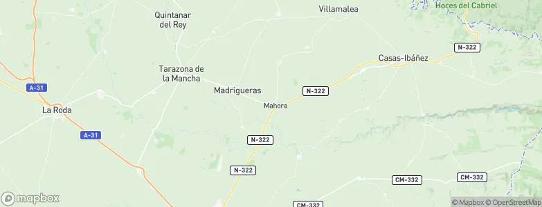 Mahora, Spain Map