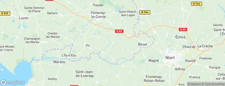 Maillezais, France Map