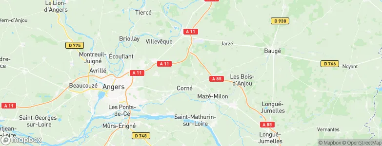 Maine-et-Loire, France Map