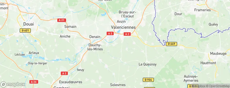Maing, France Map