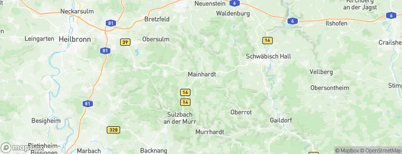 Mainhardt, Germany Map