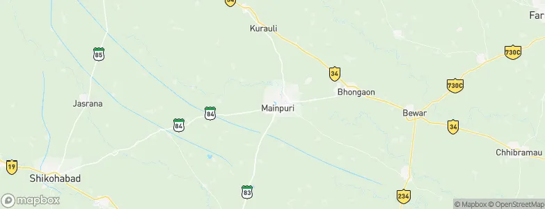 Mainpuri, India Map