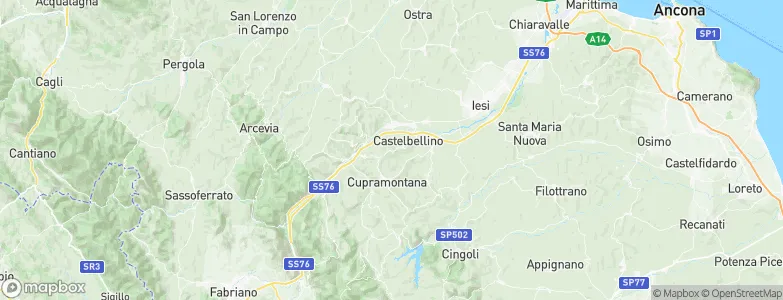 Maiolati Spontini, Italy Map