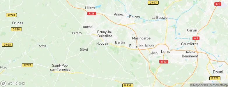 Maisnil-lès-Ruitz, France Map