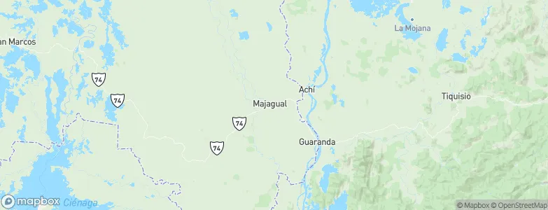 Majagual, Colombia Map
