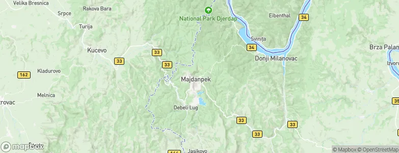 Majdanpek, Serbia Map