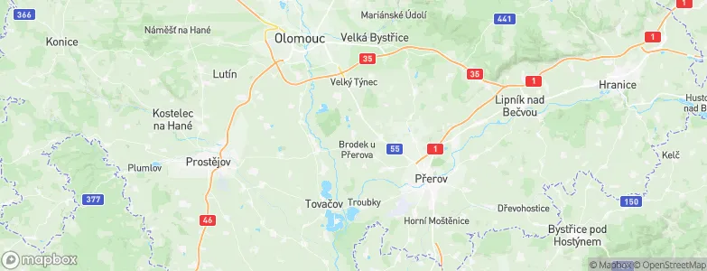 Majetín, Czechia Map