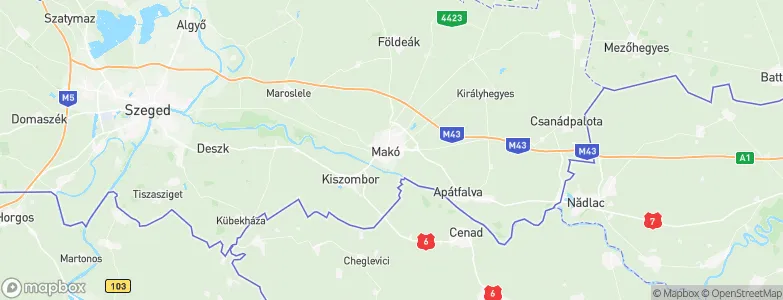 Makó, Hungary Map