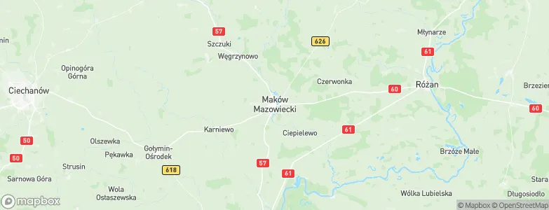 Maków Mazowiecki, Poland Map
