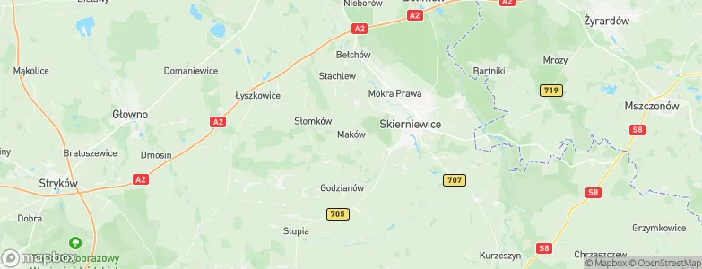 Maków, Poland Map
