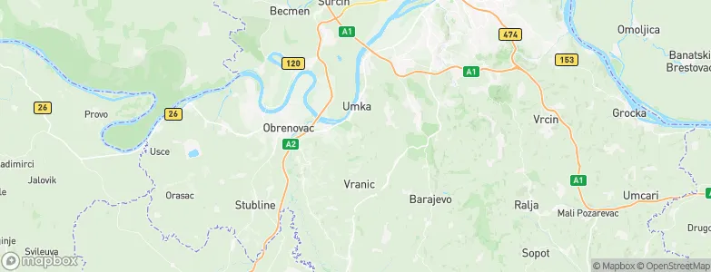 Mala Moštanica, Serbia Map