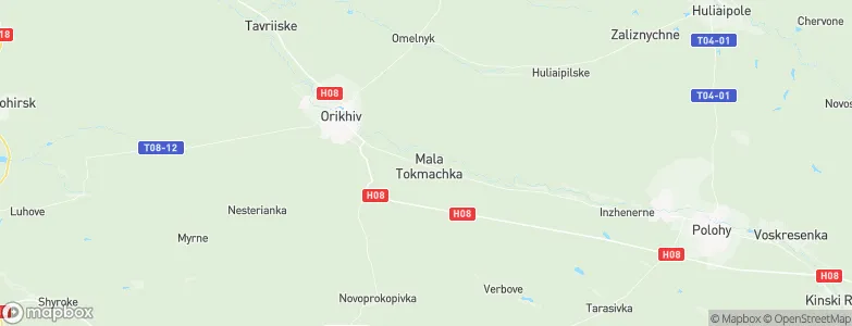 Mala Tokmachka, Ukraine Map