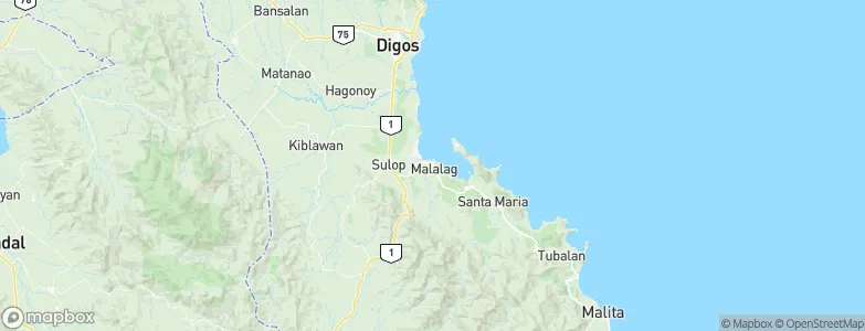 Malalag, Philippines Map