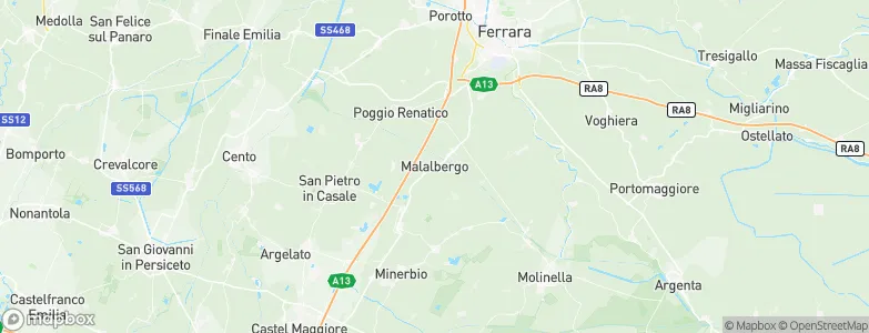 Malalbergo, Italy Map