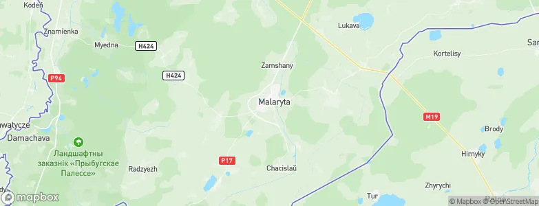 Malaryta, Belarus Map