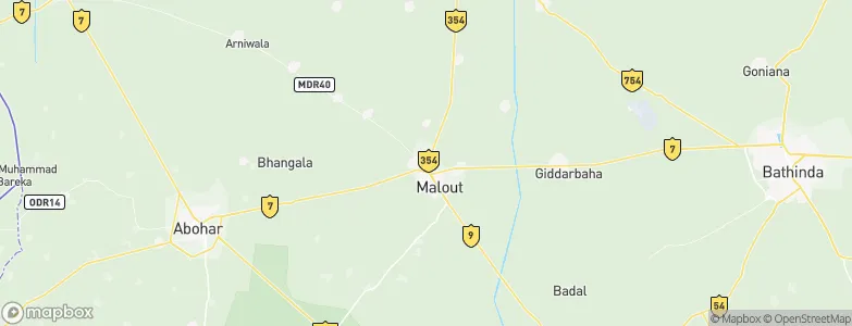 Malaut, India Map
