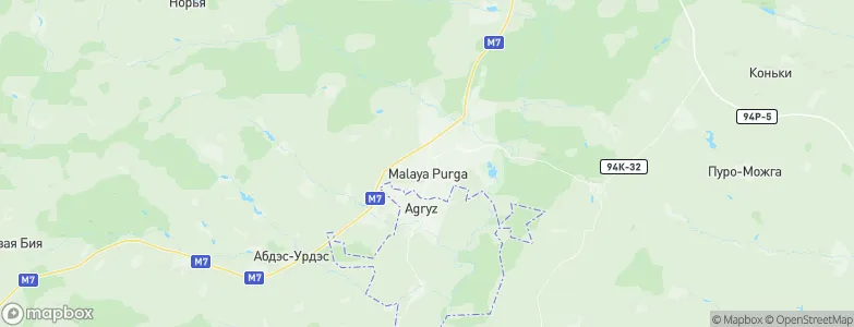 Malaya Purga, Russia Map