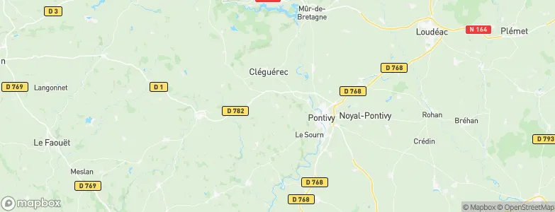 Malguénac, France Map