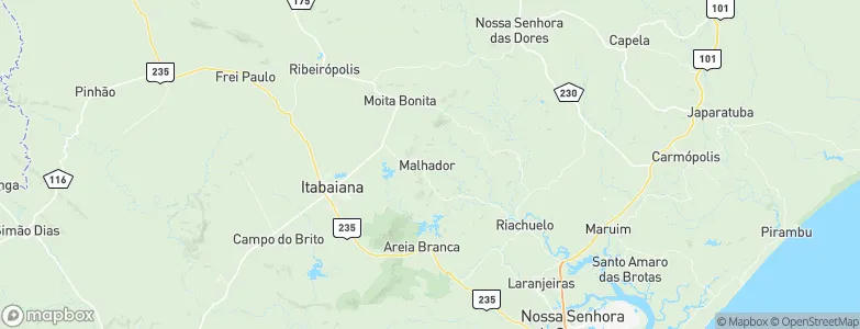 Malhador, Brazil Map