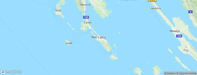 Mali Lošinj, Croatia Map