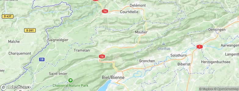 Malleray, Switzerland Map