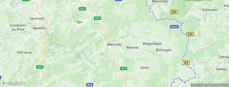 Malmedy, Belgium Map