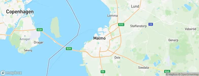 Malmo, Sweden Map
