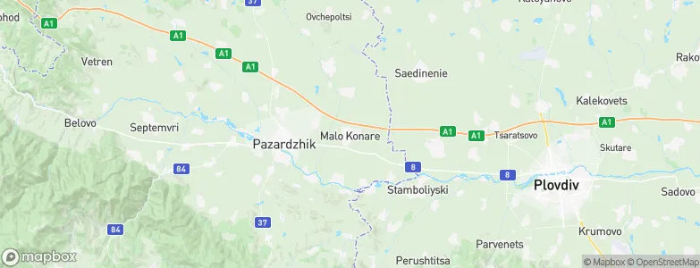 Malo Konare, Bulgaria Map