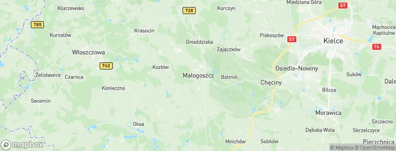 Małogoszcz, Poland Map