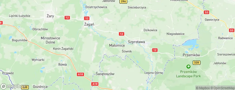 Małomice, Poland Map