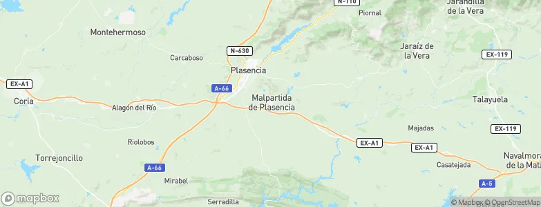 Malpartida de Plasencia, Spain Map