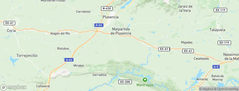 Malpartida de Plasencia, Spain Map
