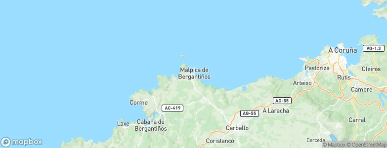 Malpica, Spain Map