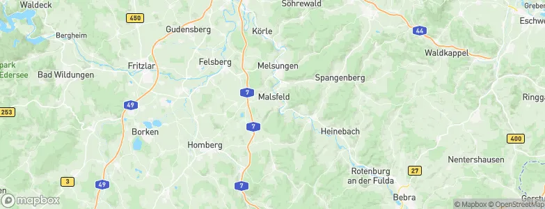 Malsfeld, Germany Map