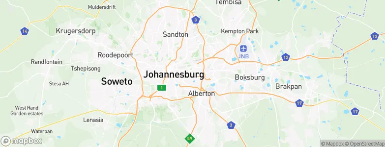 Malvern, South Africa Map