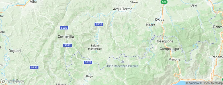 Malvicino, Italy Map