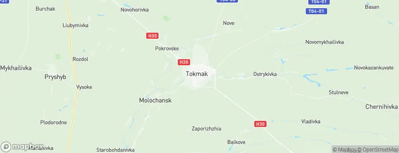 Malyy Tokmak, Ukraine Map